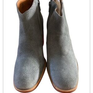 Lucky Brand blue gray suede booties size 6.5/37 NEW